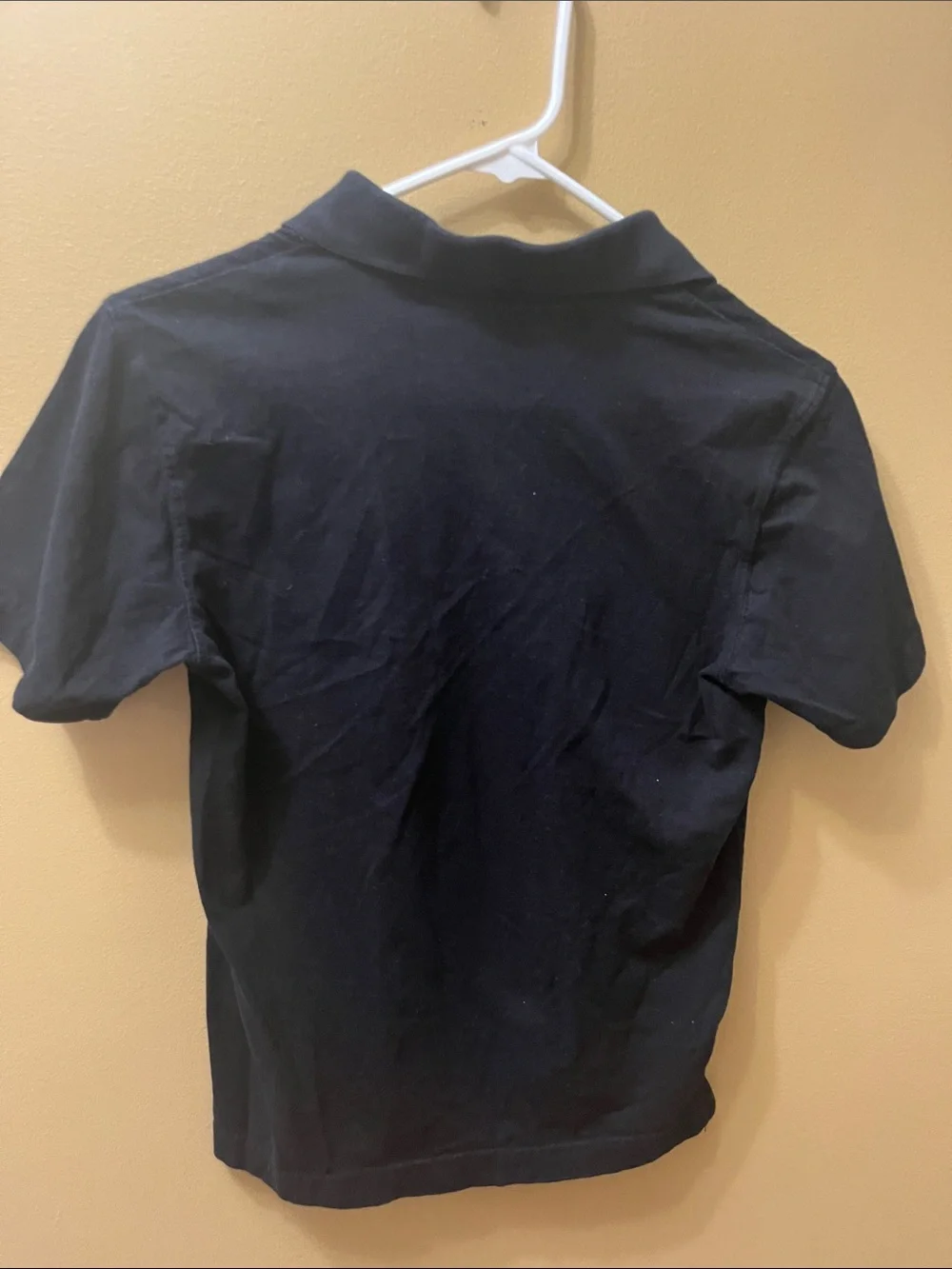 Vintage Old Navy Black Polo with Blue and Purple Wave and 94 CA Patch